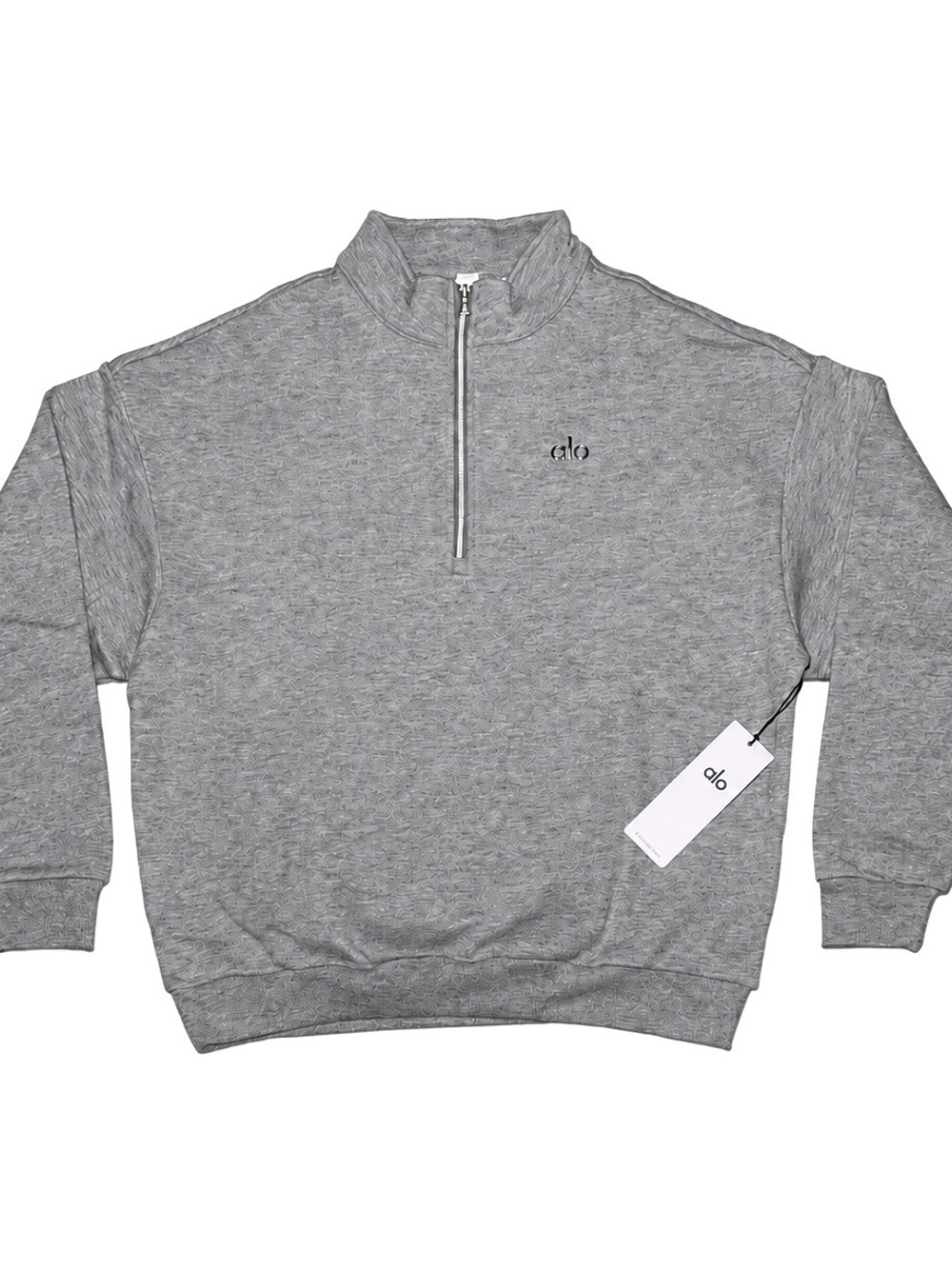 Alo Grey Quarter-Zip Pullover Sweatshirt